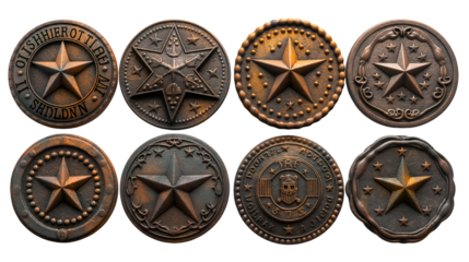 Bronze Star Medallions Western-Themed Wall Decor.