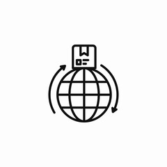 worldwide shipping icon sign vector