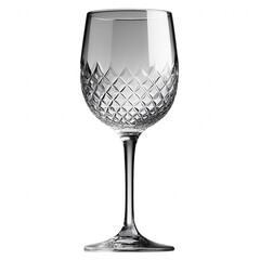 Crystal wine glass elegant glassware stemware drinkware barware isolated black on transparent background