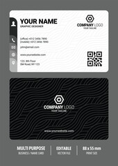 Modern black and white business card design.eps