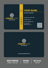 Modern gold and green business card design.eps