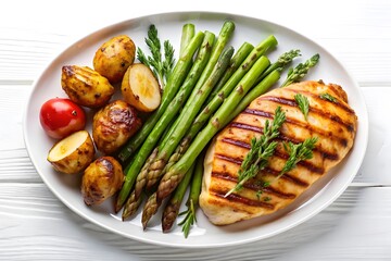 Delicious Grilled Chicken Breast with Seasonal Vegetables