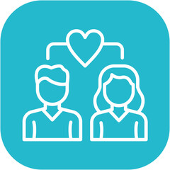Fototapeta premium Love Connection Icon