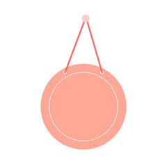 Vector illustration shows a red rope hanging like a scale, a symbol of business balance