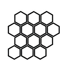 Minimalist black and white hexagon pattern vector illustration geometric honeycomb design graphic element