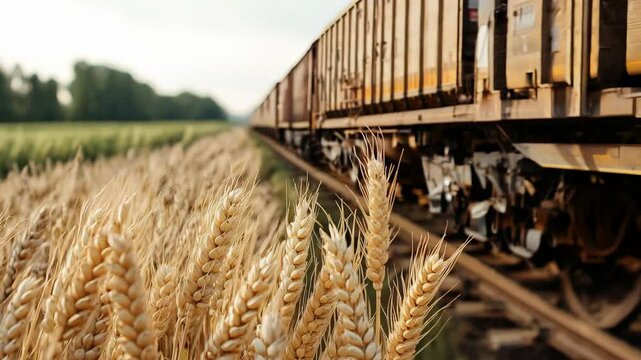 Wheat economy: video international trade routes, global import export systems, agricultural exchange, supply chain management, commodity flow, and the role of wheat in world markets.