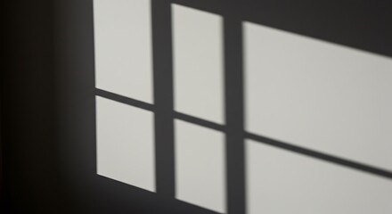 Window Shadow Patterns on White Wall Interior
