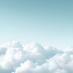 Cloudscape exploration over serene skies dreamy landscape high altitude peaceful atmosphere