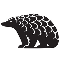 Pangolin Silhouette Vector Set – Unique Wildlife and Endangered Animal Illustrations for Nature, Conservation, and Design Projects

