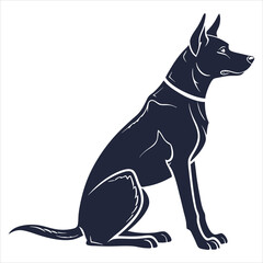 dog on white background
