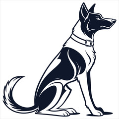 dog on white background