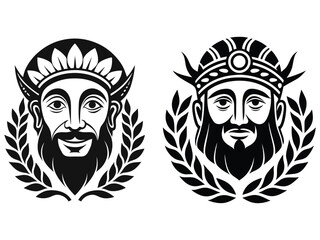 Bearded king vector design