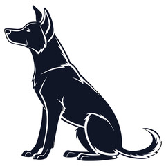 dog on white background