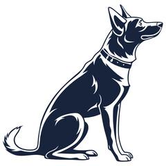 dog on white background