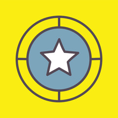 Vibrant Yellow Background with Centered Star Icon