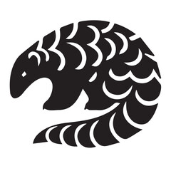 Pangolin Silhouette Vector Set – Unique Wildlife and Endangered Animal Illustrations for Nature, Conservation, and Design Projects

