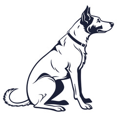 Fototapeta premium dog on white background