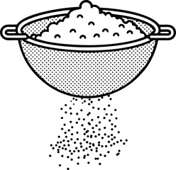 Strainer icon vector on White Background , sieve vector Art Illustration on white background.