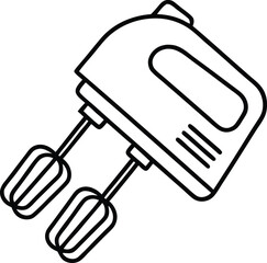Hand mixer vector illustration. hand drawn kitchen appliance.