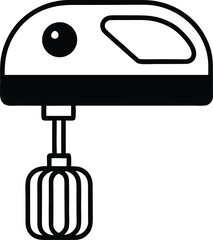 Hand mixer vector illustration. hand drawn kitchen appliance.