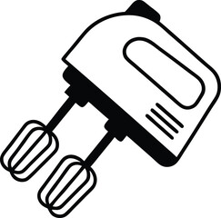 Hand mixer vector illustration. hand drawn kitchen appliance.
