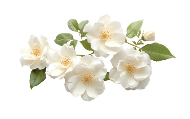 Fototapeta premium White rose flowers isolated on white or transparent background