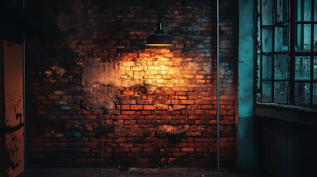 Worn rustic brick wall with a cozy charm