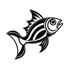 Fototapeta premium saddleback fish tribal style scaly texture black design for web and graphic design