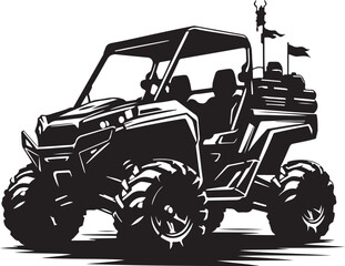 Silhouette All Terrain Vehicle ATV Quad Bike Vector Graphic