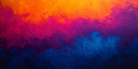 Vibrant Abstract Painting Bold Hues of Orange Pink Purple and Blue for Digital and Print Designs