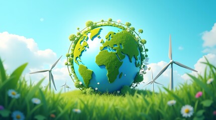 Earth planet nature image green environment background