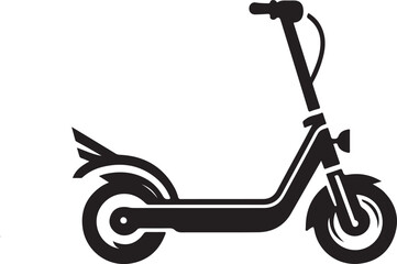 Electric scooter silhouette vector illustration on a white background © Shirin