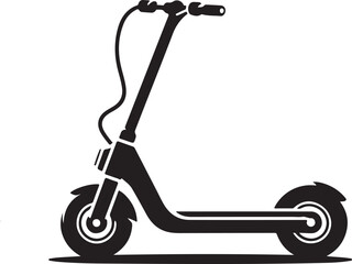 Electric scooter silhouette vector illustration on a white background © Shirin