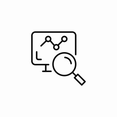 analysis search icon sign vector