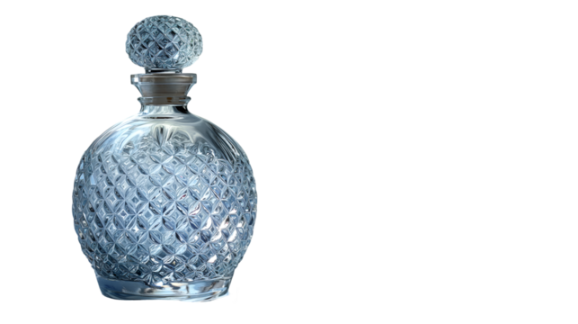 Diamond Pattern Decanter Luxury Clear Glass Bottle for Elegant Home Decor.
