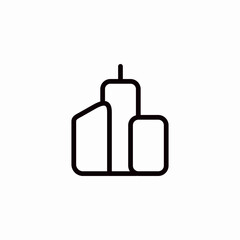 city buildings icon sign vector