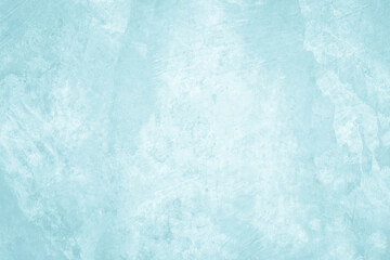 Pastel blue and white concrete stone texture for background in summer wallpaper. Cement and sand wall of tone vintage. Concrete abstract wall of light cyan color, cement texture mint green for design.