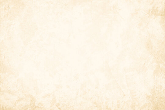 Colour old concrete wall texture background. Close up retro plain cream color cement wall background texture. Design paper vintage parchment element.