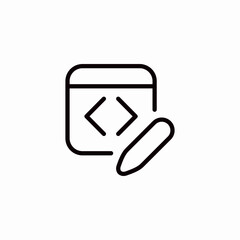 code typing icon sign vector