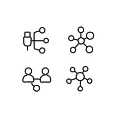 vector illustration of Connect element with one line style