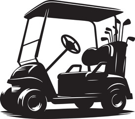 Golf cart silhouette illustration