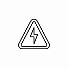 high voltage icon sign vector