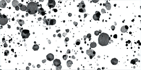 black ink splatters pattern isolated png transparent gray hand drawn splashes and stains on white background. Varied Circle Sizes and Random Placement Seamless pattern of  gray and white Dalmatian .