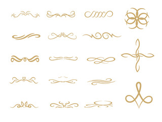 Elegant Weeding Line Shapes Element