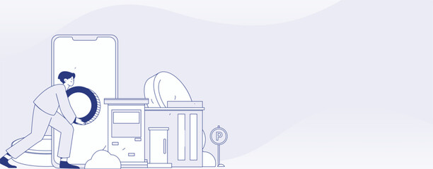 Home loan flat vector concept operation illustration
