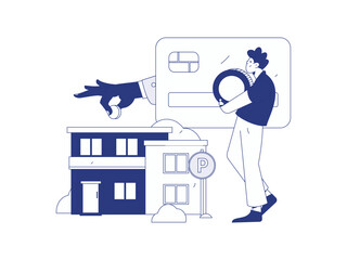 Home loan flat vector concept operation illustration
