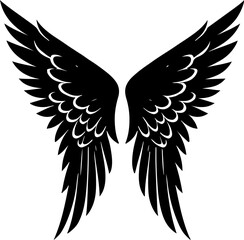 Obraz premium wings silhouette vector illustration