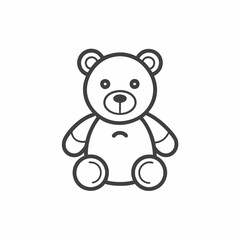 A simple, outlined illustration of a teddy bear, conveying a sense of nostalgia and warmth.