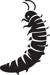 Antique old French engraving illustration: Insect Larva caterpillar