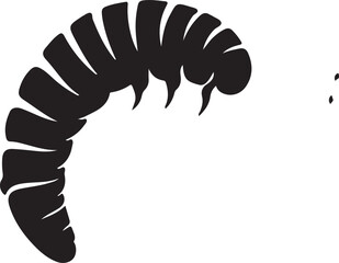 Antique old French engraving illustration: Insect Larva caterpillar